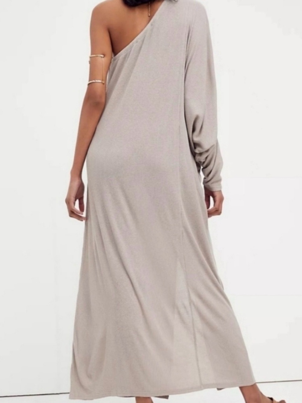 Free People Beach Kara Ribbed One Shoukder Midi Dress - Picture 2 of 16